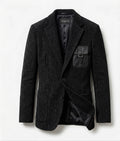 The Archivist Chenille Blazer- black