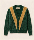 V-Line Chenille Cardigan- Constellation Green “Artist edition”