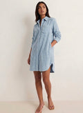 Harbor Mist Chenille Shirt Dress