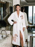 Fancy "Poodle Swirl" Chenille Bathrobe