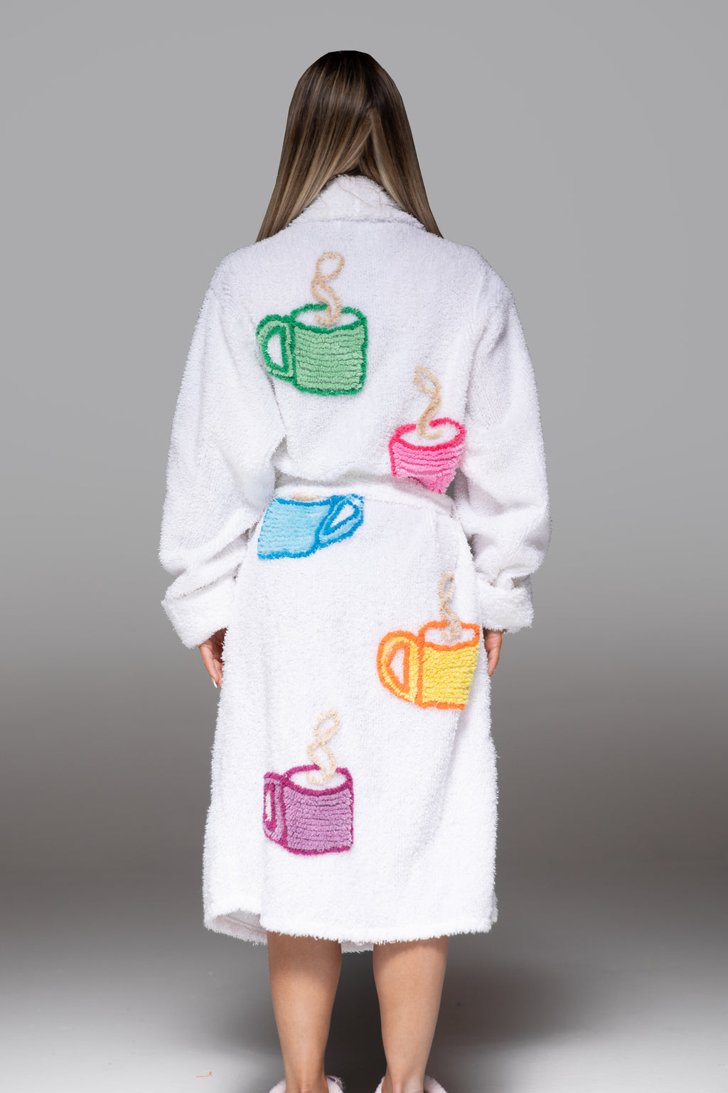 Acclaimed Iconic “Coffee Talk” Chenille Bathrobe