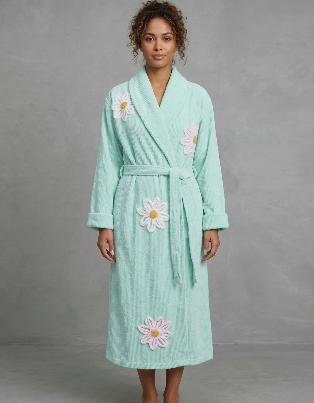 A Robe with Cat-titude “Diva Cat” in Light Mint Green