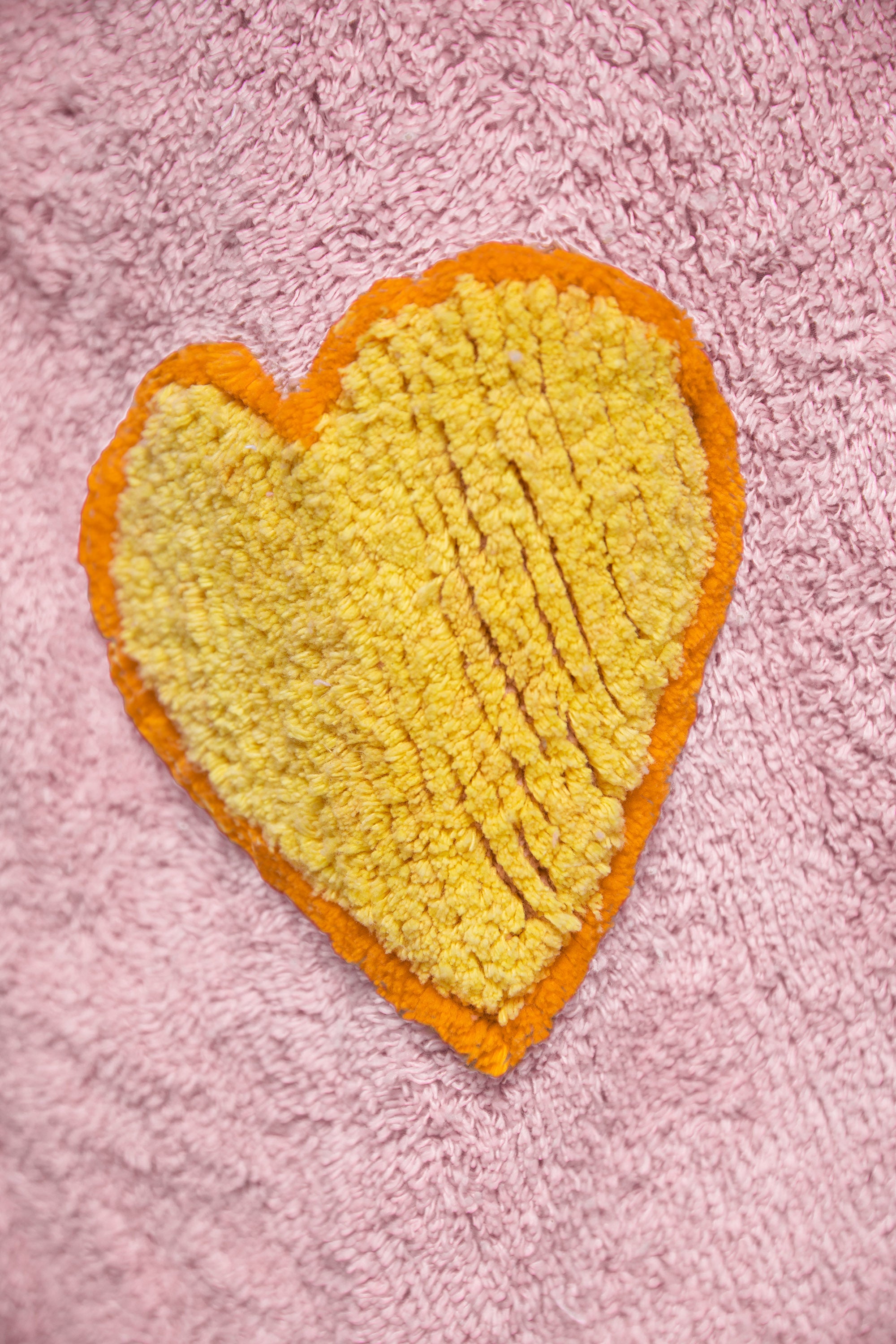“Hot Hearts” Chenille Bathrobe in Slipper Pink