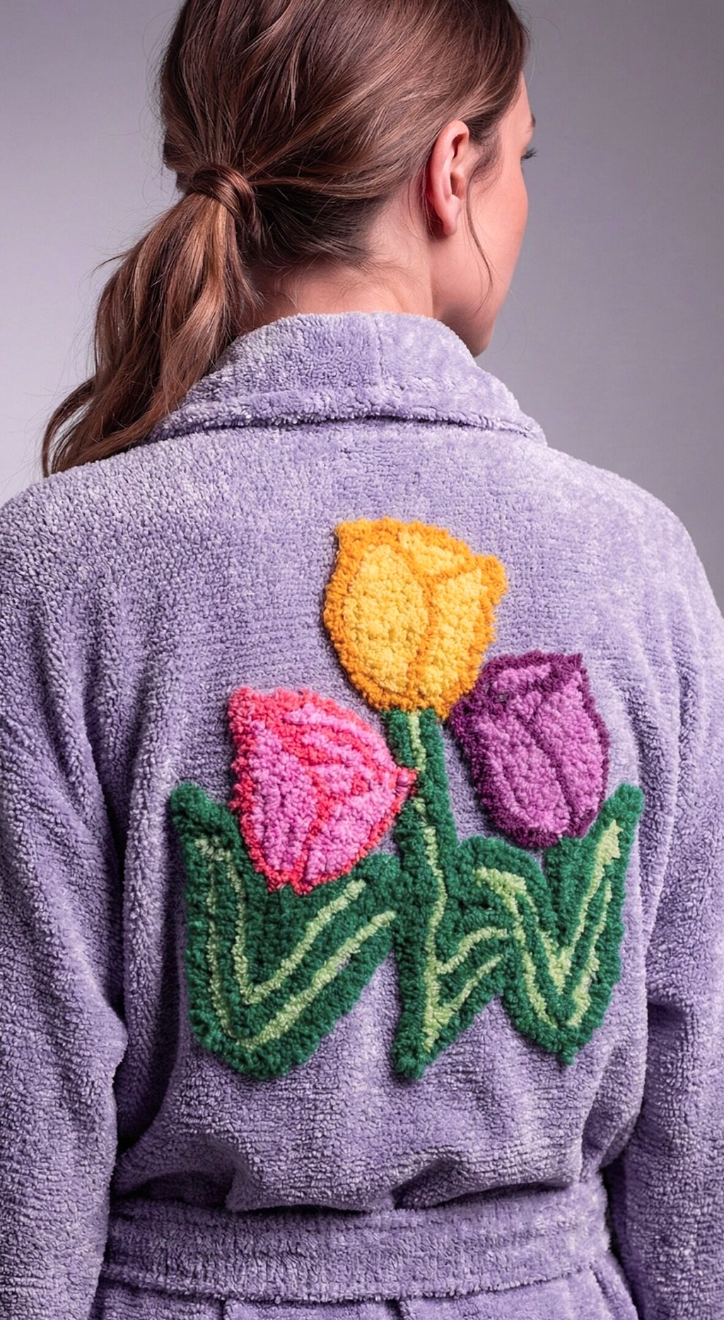 Tiptoe Thru the Tulips Robe in lilac